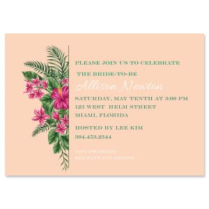 Lavish Tropical Personalized Invitation - Light Weight Stock