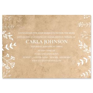 Natural Joy Personalized Invitation - Light Weight Stock