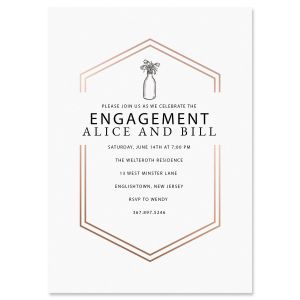 Bliss Engagement Personalized Invitation - Light Weight Stock