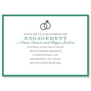 Entwined Ring Personalized Invitation - Light Weight Stock