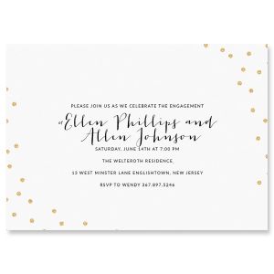 Glitter Confetti Personalized Invitation - Light Weight Stock