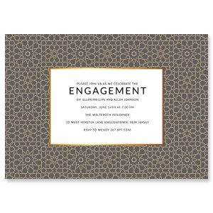 Lavish Geometric Personalized Invitation - Light Weight Stock