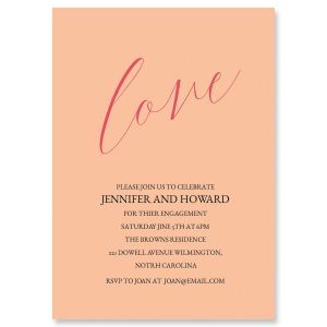 Love Engagement Personalized Invitation - Light Stock