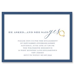 She said yes Personalized Invitation - Light Stock