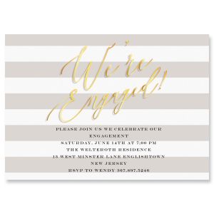 We're Engaged Personalized Invitations 