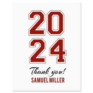 Collegiate Personalized Thank You Cards - Light Stock