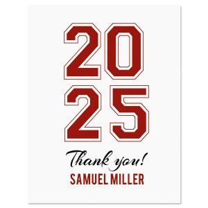 Collegiate Personalized Thank You Cards - Light Stock