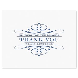 Elegant Personalized Thank You Cards - Light Stock