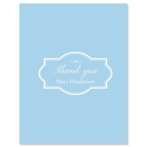 Light Blue Personalized Thank You Cards