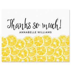 Lemons Personalized Thank You Cards - Light Stock