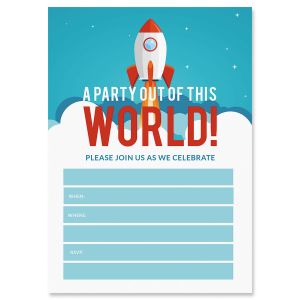 Out of This World Birthday Fill In The Blank Invitations