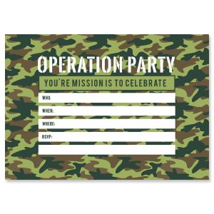 Operation Party Birthday Fill In The Blank Invitations