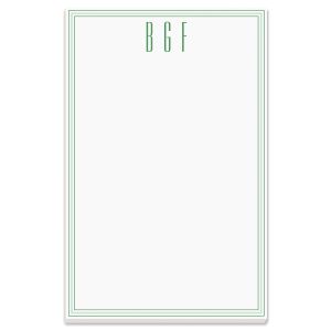 Stripes Personalized Notepads - Green