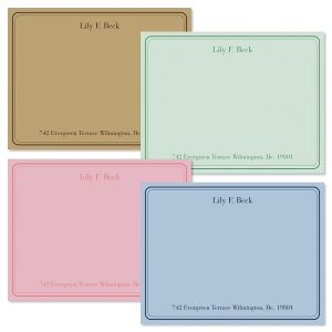 Solid Personalized Correspondence Cards