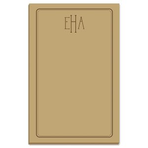 Solid Personalized Notepads - Brown