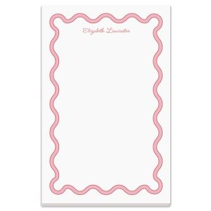 Scalloped Personalized Notepads - Pink