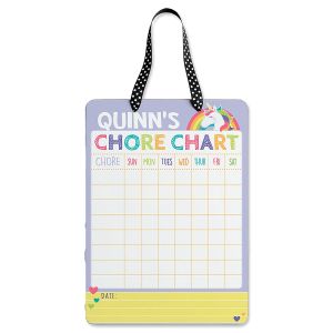 Unicorn Personalized Dry Erase Chore Chart