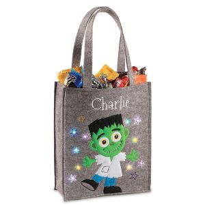Frankie Halloween Light-up Personalized Tote Bag