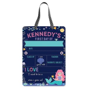 Mermaid Personalized 1st Day Dry Erase Board