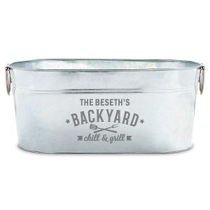 Personalized Chill & Grill Beverage Tub