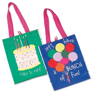 Cake and Balloons Mini Reusable Tote Bag