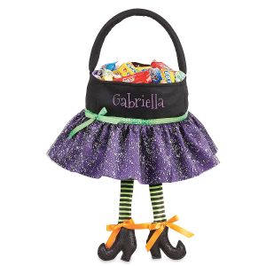 Witch Legs Personalized Halloween Treat Basket