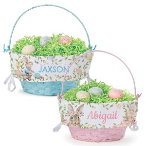 Easter Basket with Bunny Personalized Liner