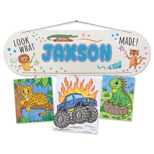 Look What I Made Blue Personalized Sign