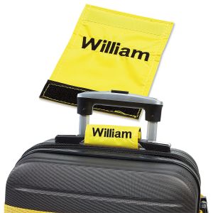 Personalized Luggage Handle Wrap - Yellow