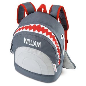 Grey Shark 3-D Personalized Backpack
