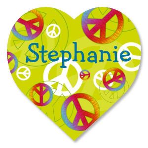 Peace Sign Personalized Stickers