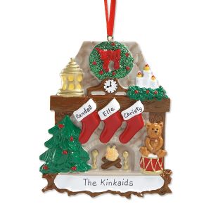 Mantel Stockings & Chimney Personalized Ornaments