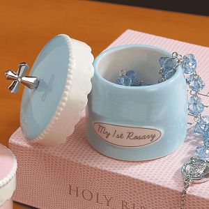 Blue My First Rosary with Keepsake Box