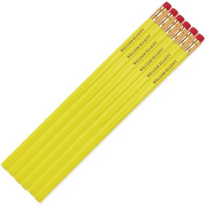 #2 Yellow Personalized Hardwood Pencils