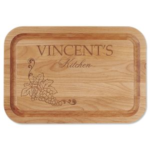 Vineyard Personalized Wood Cutting Board