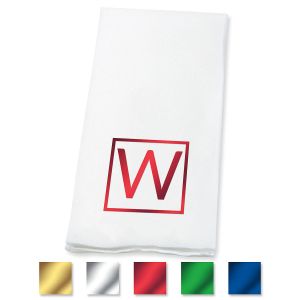 Square Initial Foil-Stamped Disposable Hand Towels