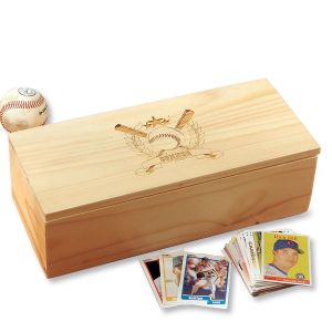 Baseball Bats Personalized Baseball Card Storage Box