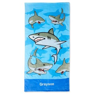 Sharks Personalized Towel
