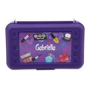 Personalized Purple Make Up Design Pencil Box