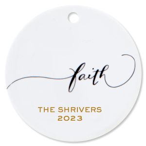 Faith Round Christmas Personalized Ornaments