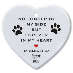 No Longer By My Side Pet Memorial Christmas Personalized Ornament