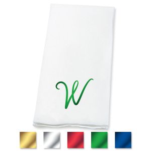 Script Initial Foil Stamped Disposable Hand Towels