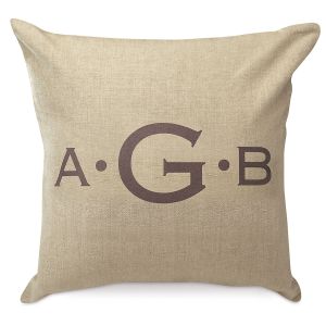 Initials with Dots Personalized Pillow by Designer Jillian Yee-Pham