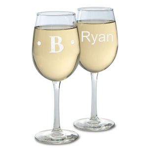 Personalized Stemmed Wine Glasses