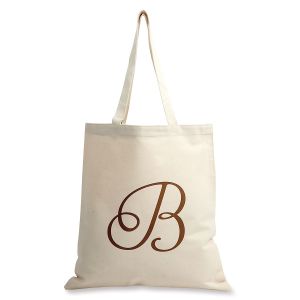 Initial Personalized Canvas Tote