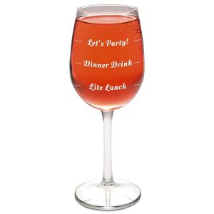 Let's Party Stemmed Wine Glass
