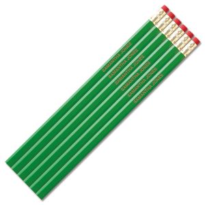 #2 Bright Green Personalized Hardwood Pencils