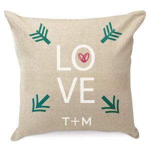 Love Arrow Personalized Pillow by Designer Jillian Yee-Pham