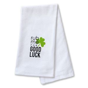 Rub Me For Good Luck Dish Towel 