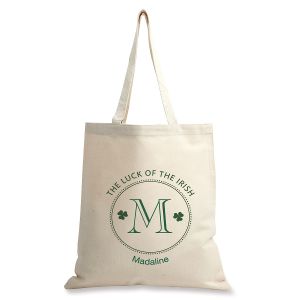 Luck of the Irish Personalized Canvas Tote 